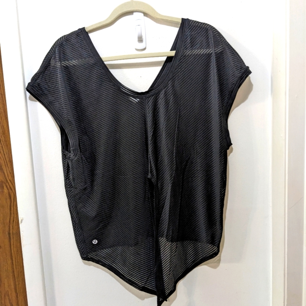 EUC 'Ahead by Miles' Lululemon Tie Back Shirt